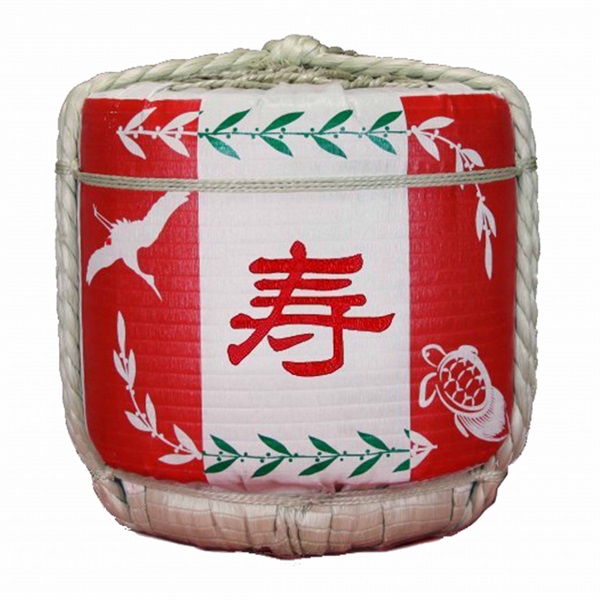 寿（紅白） 4斗/1斗 上底樽 （18Ｌ）