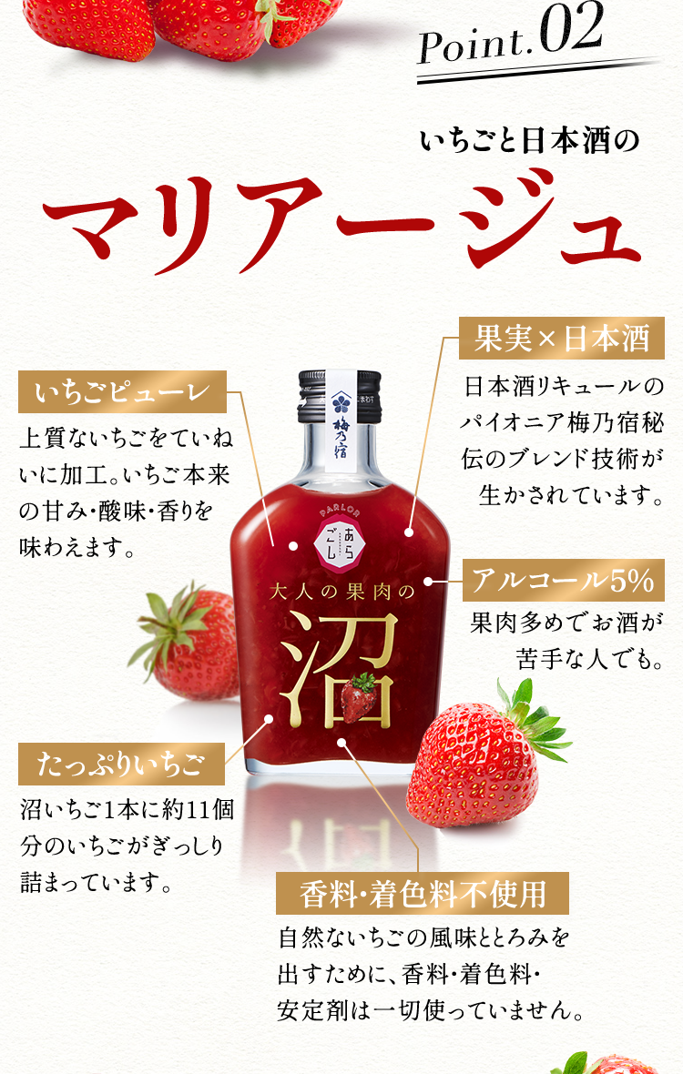 いちごと日本酒のマリアージュ