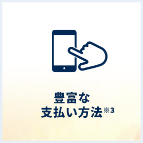 豊富な支払い方法